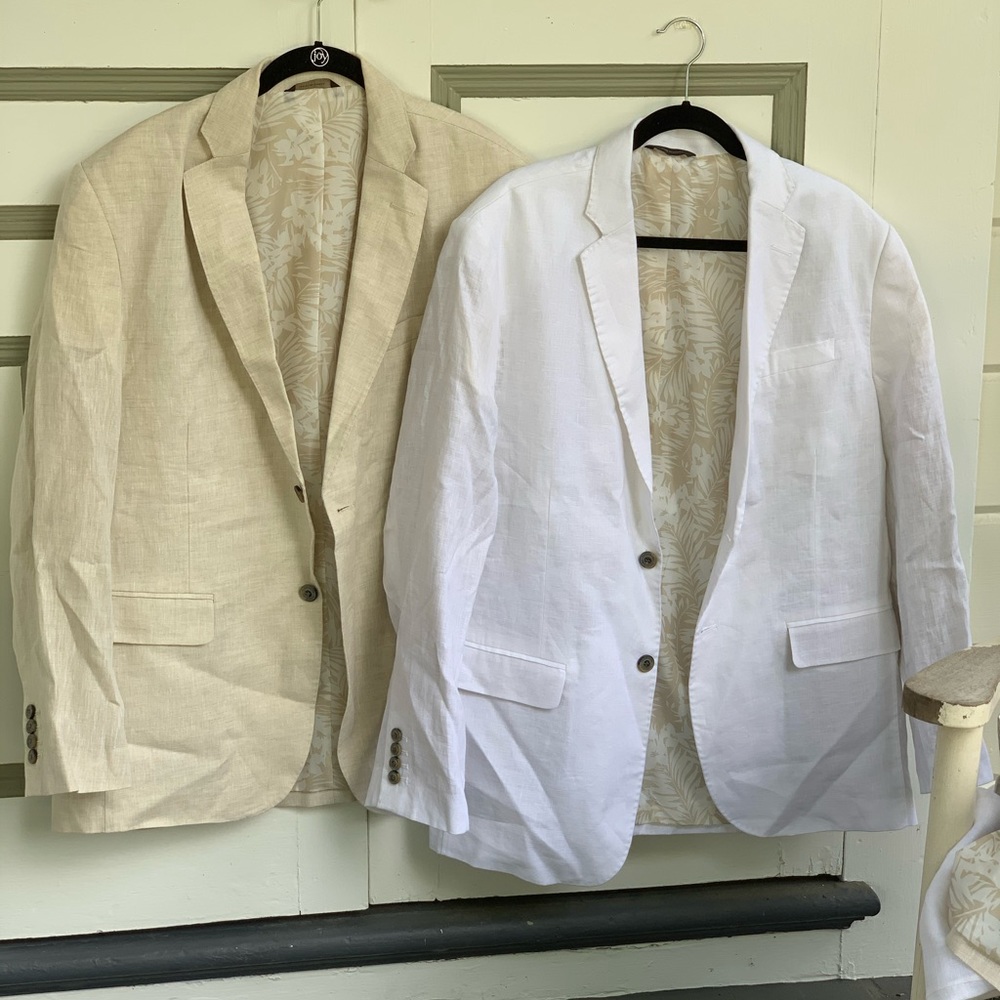 2 linen blazer/suit jackets